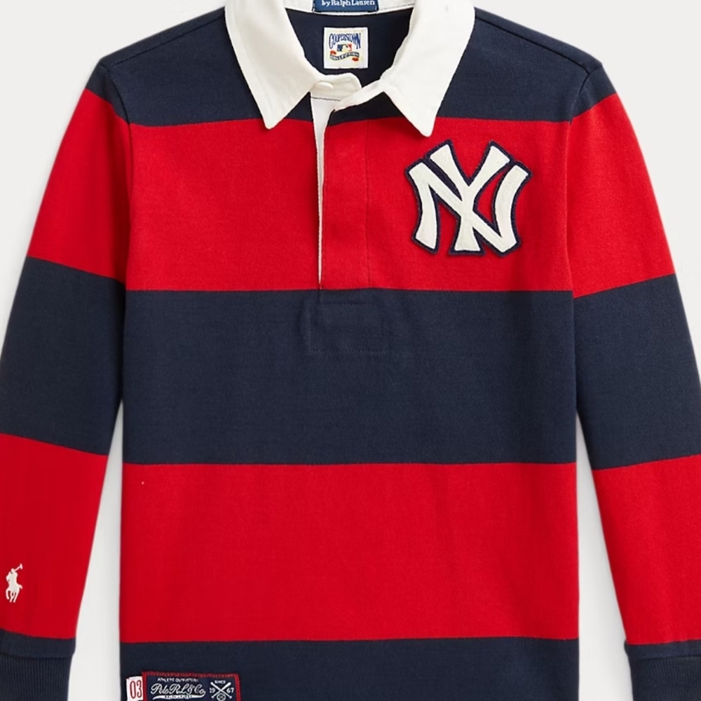Polo by Ralph Lauren Red and Navy Striped Kids Shirt